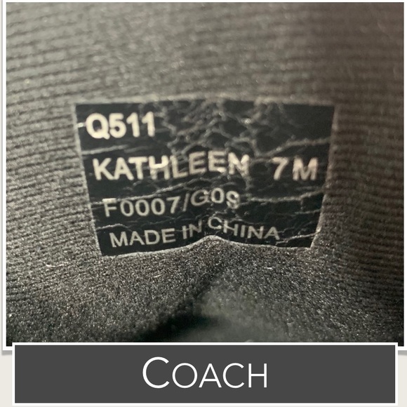 Coach “Kathleen” Sneakers Signature “C” Design, Black Suede, Patent Leather 7M - Picture 8 of 11